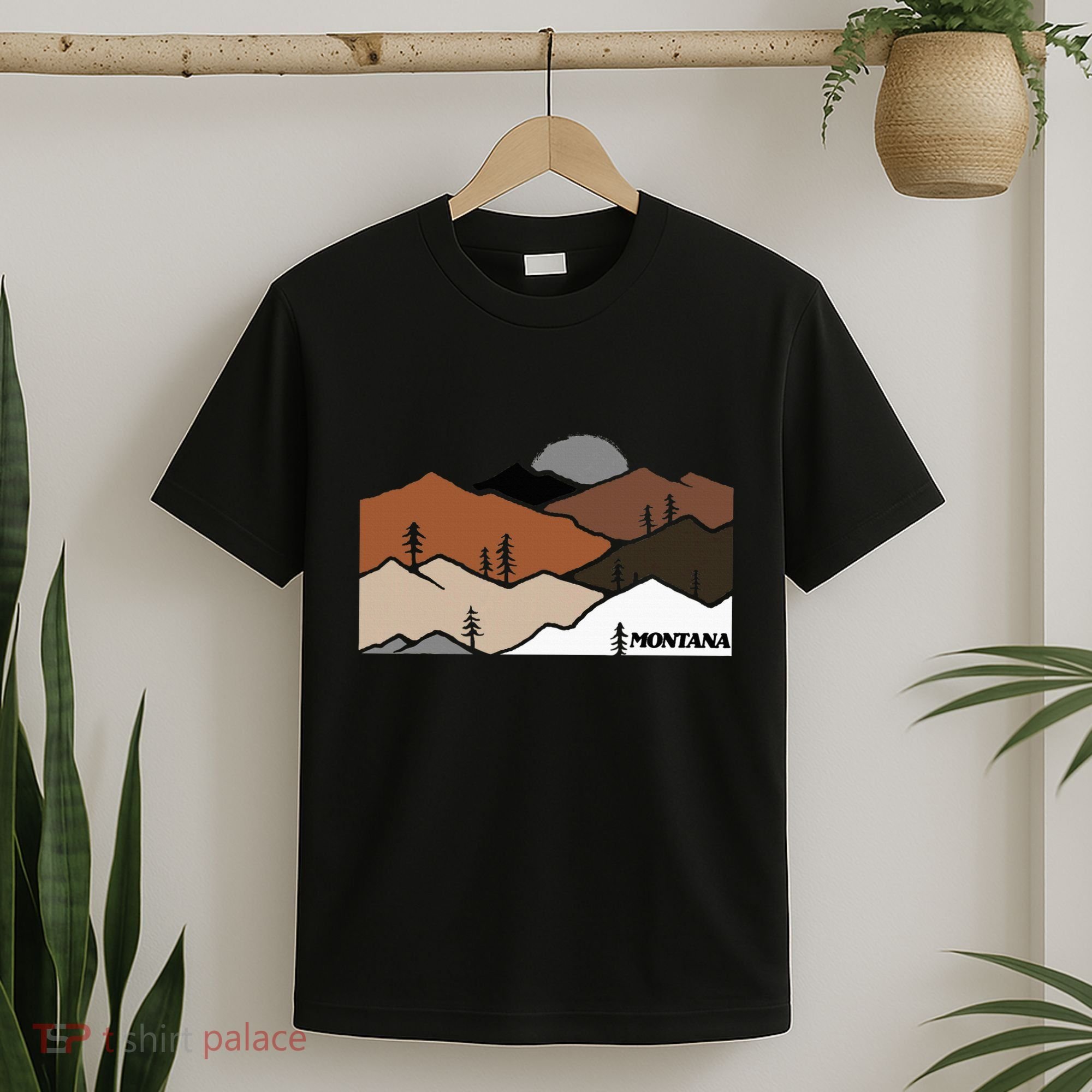 Montana Retro Vintage Mountain Outdoors State Graphic T-Shirt