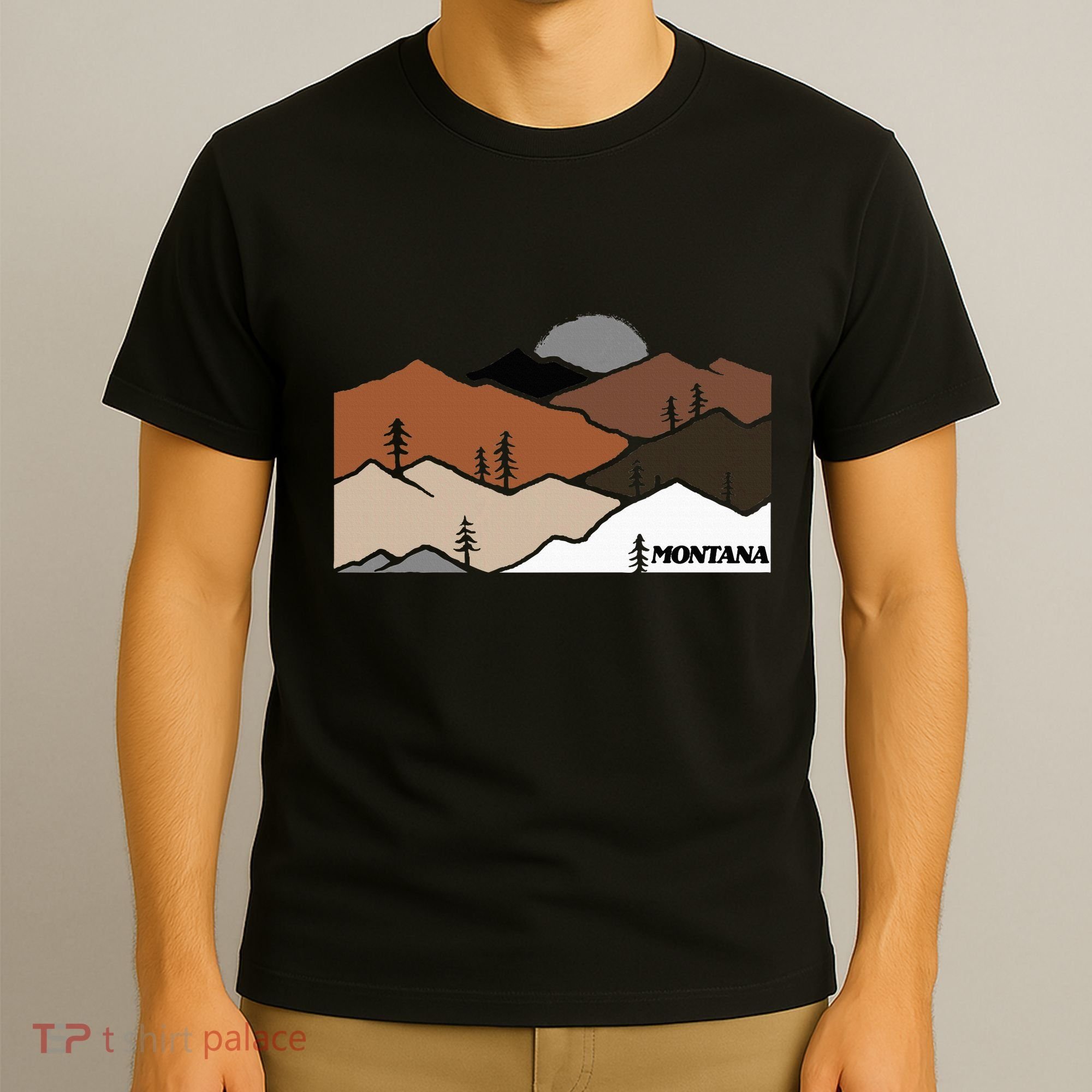 Montana Retro Vintage Mountain Outdoors State Graphic T-Shirt