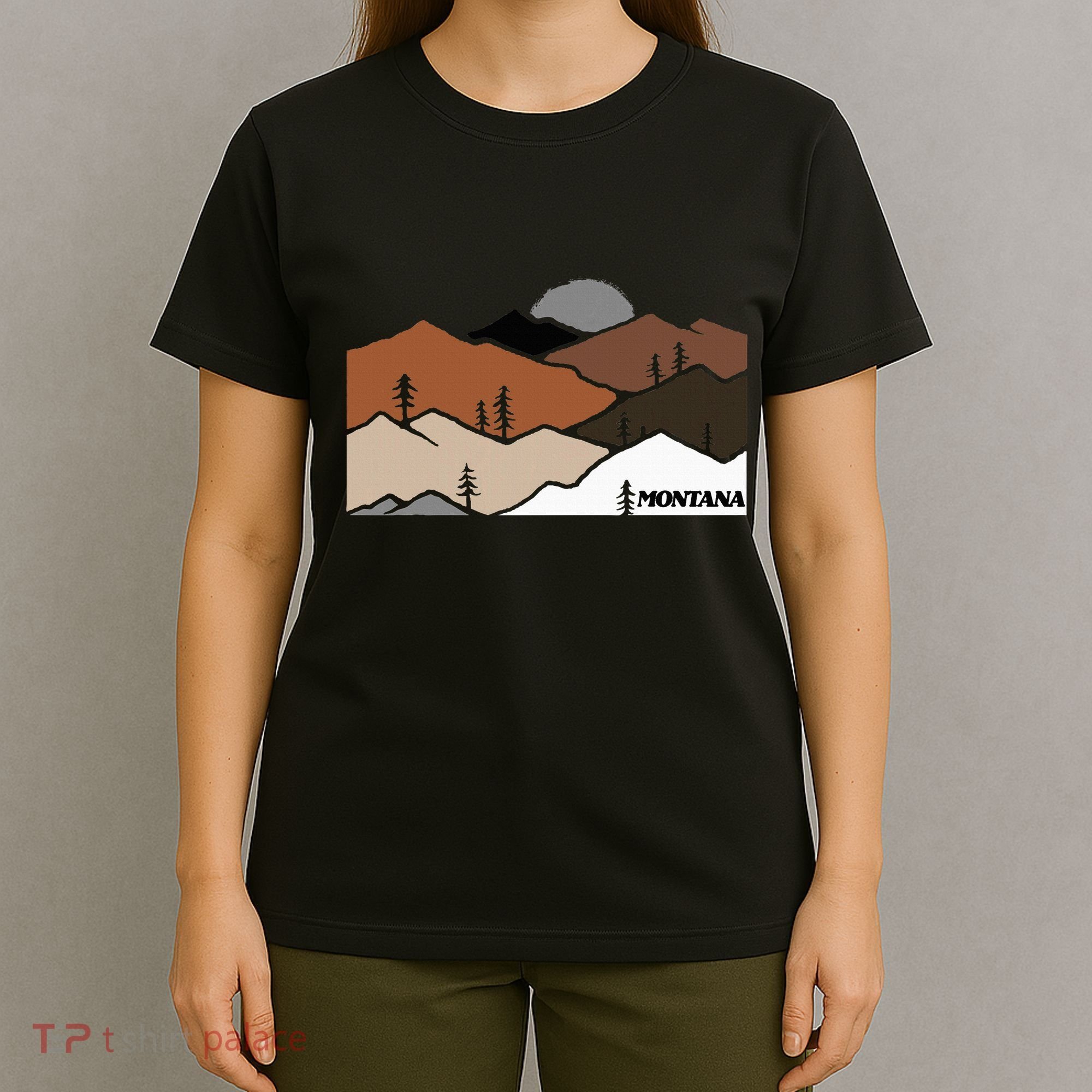 Montana Retro Vintage Mountain Outdoors State Graphic T-Shirt