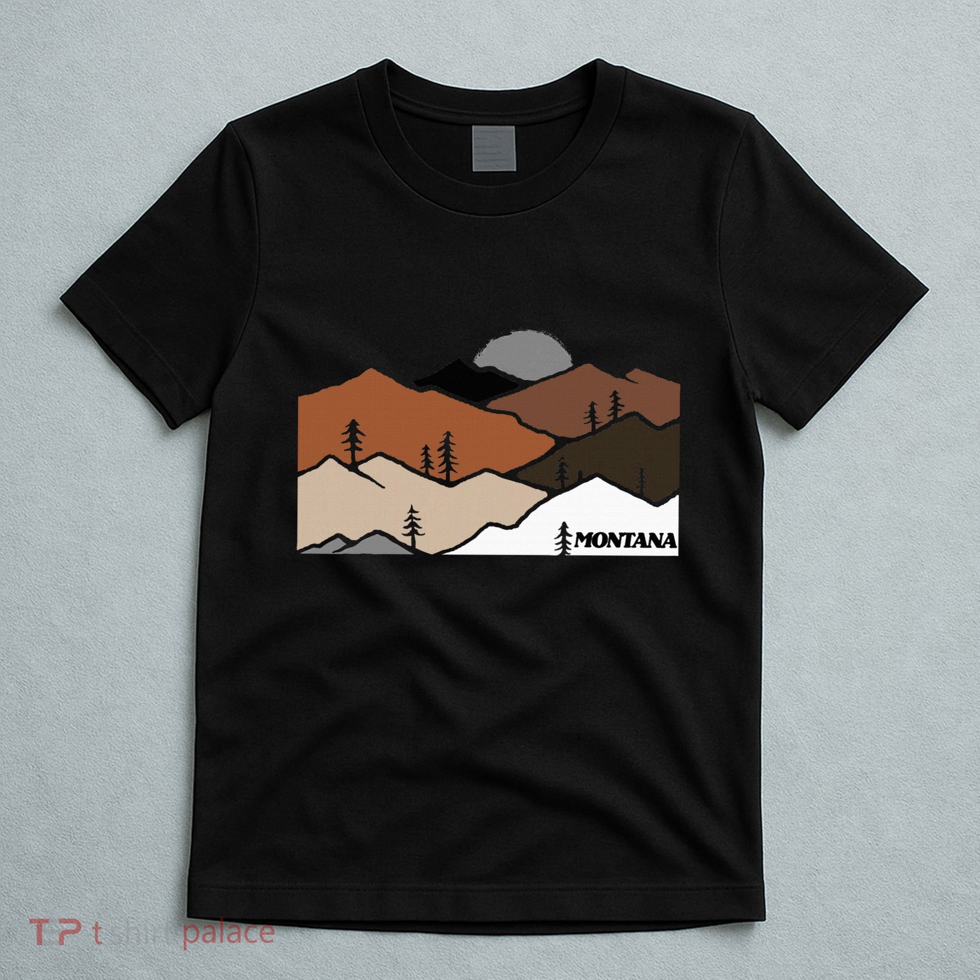 Montana Retro Vintage Mountain Outdoors State Graphic T-Shirt