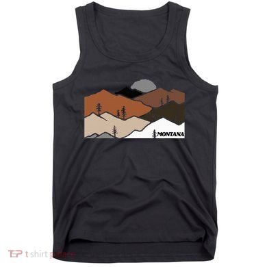 Montana Retro Vintage Mountain Outdoors State Graphic Tank Top