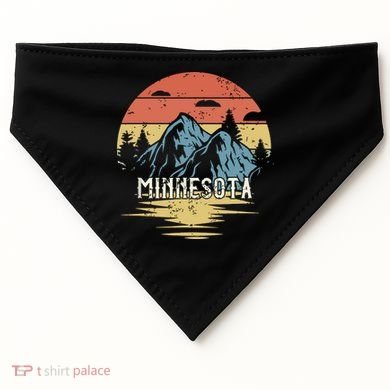 Minnesota Retro Vintage USA-Made Doggie Bandana