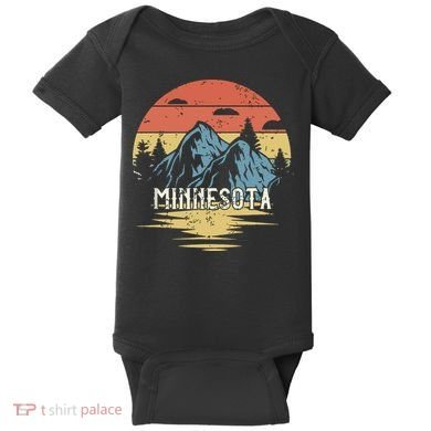 Minnesota Retro Vintage Baby Bodysuit