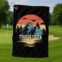 Minnesota Retro Vintage Golf Towel thumb 1
