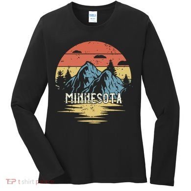 Minnesota Retro Vintage Women's Long Sleeve Shirt