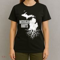 Michigan Roots Vintage Pride State Map Gift T-Shirt thumb 4