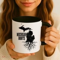 Michigan Roots Vintage Pride State Map Gift Coffee Mug thumb 3