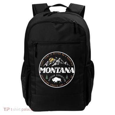 Montana Retro Vintage Mountain Outdoors State Backpack