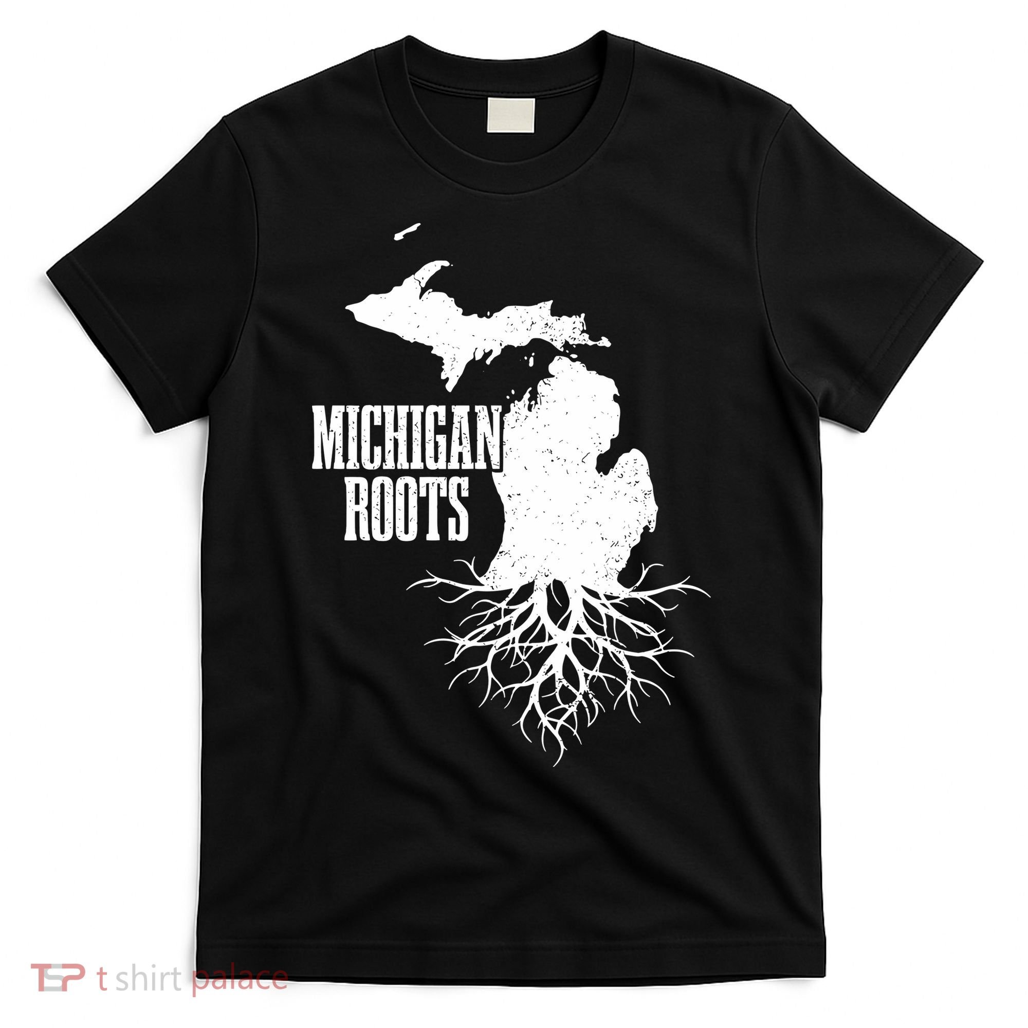 Michigan Roots Vintage Pride State Map T-Shirt