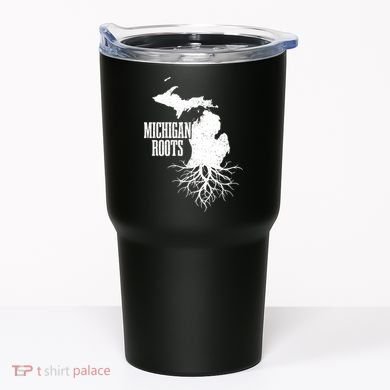 Michigan Roots Vintage Pride State Map Tumbler