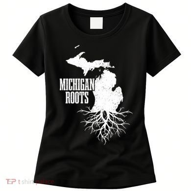 Michigan Roots Vintage Pride State Map Women's T-Shirt