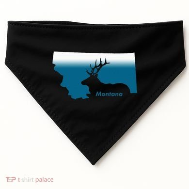 Montana Retro Vintage Outdoors Mountain Graphic Design USA-Made Doggie Bandana