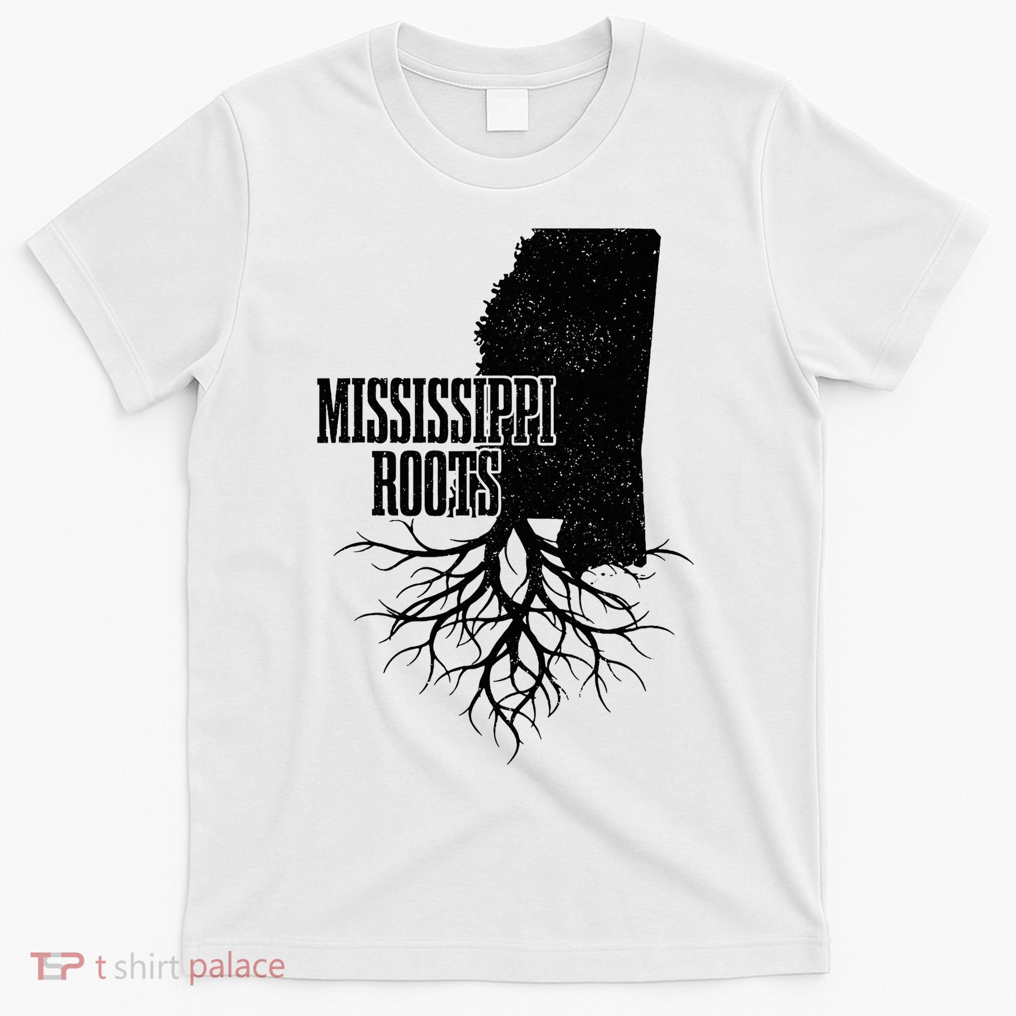 Mississippi Roots Vintage Usa Patriotic Pride State Map T-Shirt