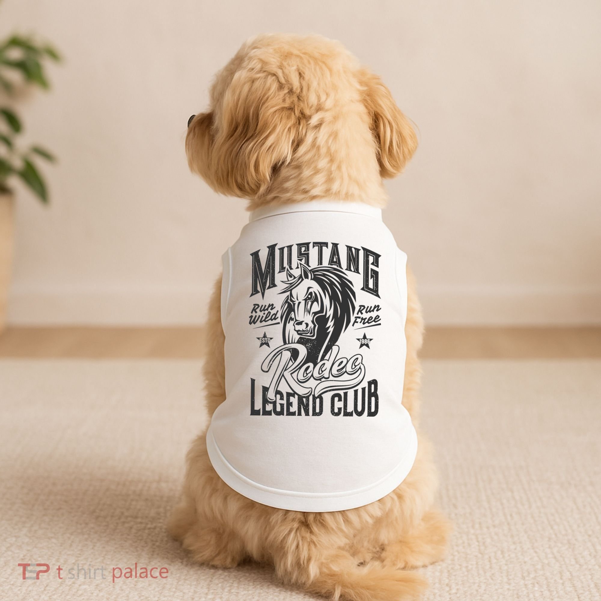 Mustang Run Wild Run Free Rodeo Legend Club Doggie Tank