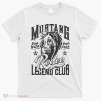 Mustang Run Wild Run Free Rodeo Legend Club T-Shirt thumb 0