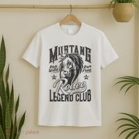 Mustang Run Wild Run Free Rodeo Legend Club T-Shirt thumb 2