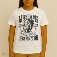 Mustang Run Wild Run Free Rodeo Legend Club T-Shirt thumb 4