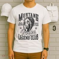 Mustang Run Wild Run Free Rodeo Legend Club T-Shirt thumb 6