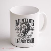 Mustang Run Wild Run Free Rodeo Legend Club Coffee Mug thumb 1