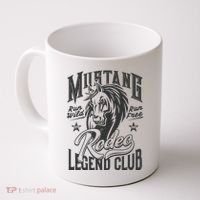 Mustang Run Wild Run Free Rodeo Legend Club Coffee Mug thumb 0