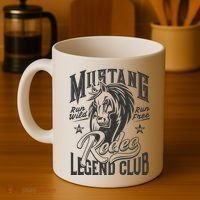 Mustang Run Wild Run Free Rodeo Legend Club Coffee Mug thumb 4