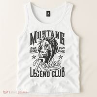 Mustang Run Wild Run Free Rodeo Legend Club Tank Top thumb 2
