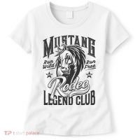 Mustang Run Wild Run Free Rodeo Legend Club Women's T-Shirt thumb 0