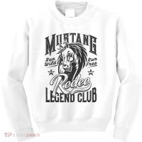Mustang Run Wild Run Free Rodeo Legend Club Kids Sweatshirt thumb 0