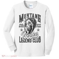 Mustang Run Wild Run Free Rodeo Legend Club Kids Long Sleeve Shirt thumb 0