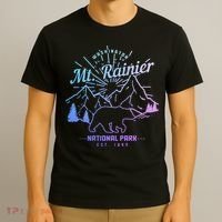 Mt. Rainier Washington Vintage Mountain National Park Pnw T-Shirt thumb 3