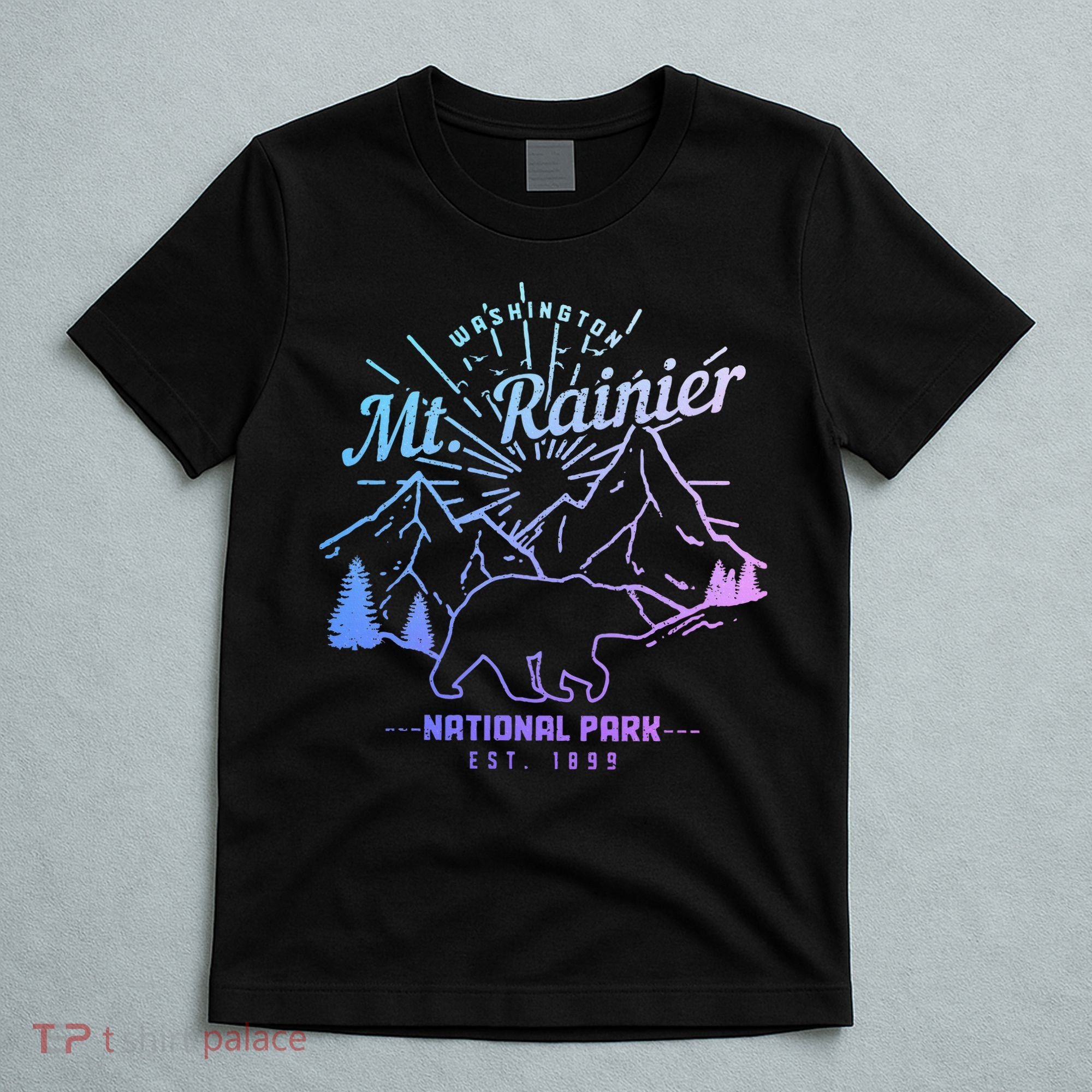 Mt. Rainier Washington Vintage Mountain National Park Pnw T-Shirt