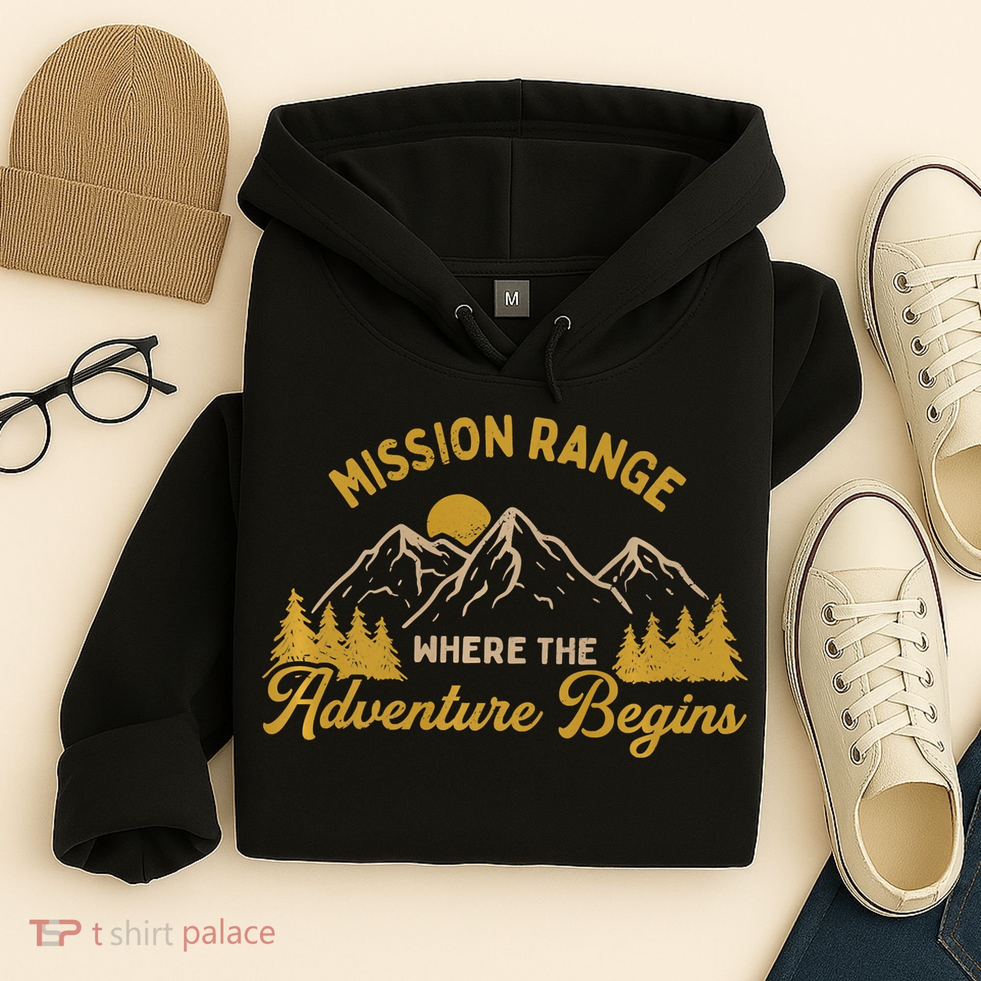 Mission Range Where The Adventure Begin Hiking Moutain Hoodie