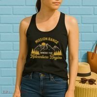Mission Range Where The Adventure Begin Hiking Moutain Women's Tank Top thumb 2