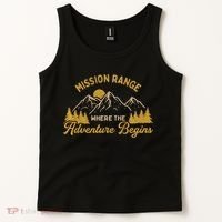 Mission Range Where The Adventure Begin Hiking Moutain Tank Top thumb 2