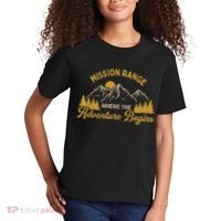 Mission Range Where The Adventure Begin Hiking Moutain Kids T-Shirt thumb 2