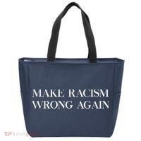 MAKE RACISM WRONG AGAIN Politics Resist Message Tote Bag thumb 0