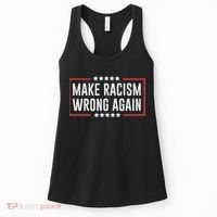Make Racism Wrong Again Anti Hate Resist Anti Trump Women's Tank Top thumb 0