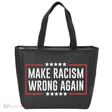Make Racism Wrong Again Anti Hate Resist Anti Trump Tote Bag