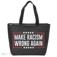 Make Racism Wrong Again Anti Hate Resist Anti Trump Tote Bag thumb 0