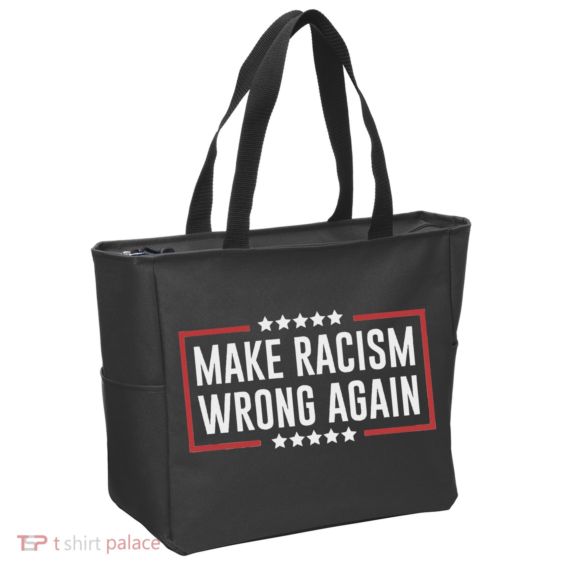 Make Racism Wrong Again Anti Hate Resist Anti Trump Tote Bag