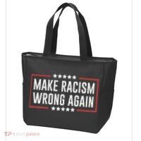 Make Racism Wrong Again Anti Hate Resist Anti Trump Tote Bag thumb 3