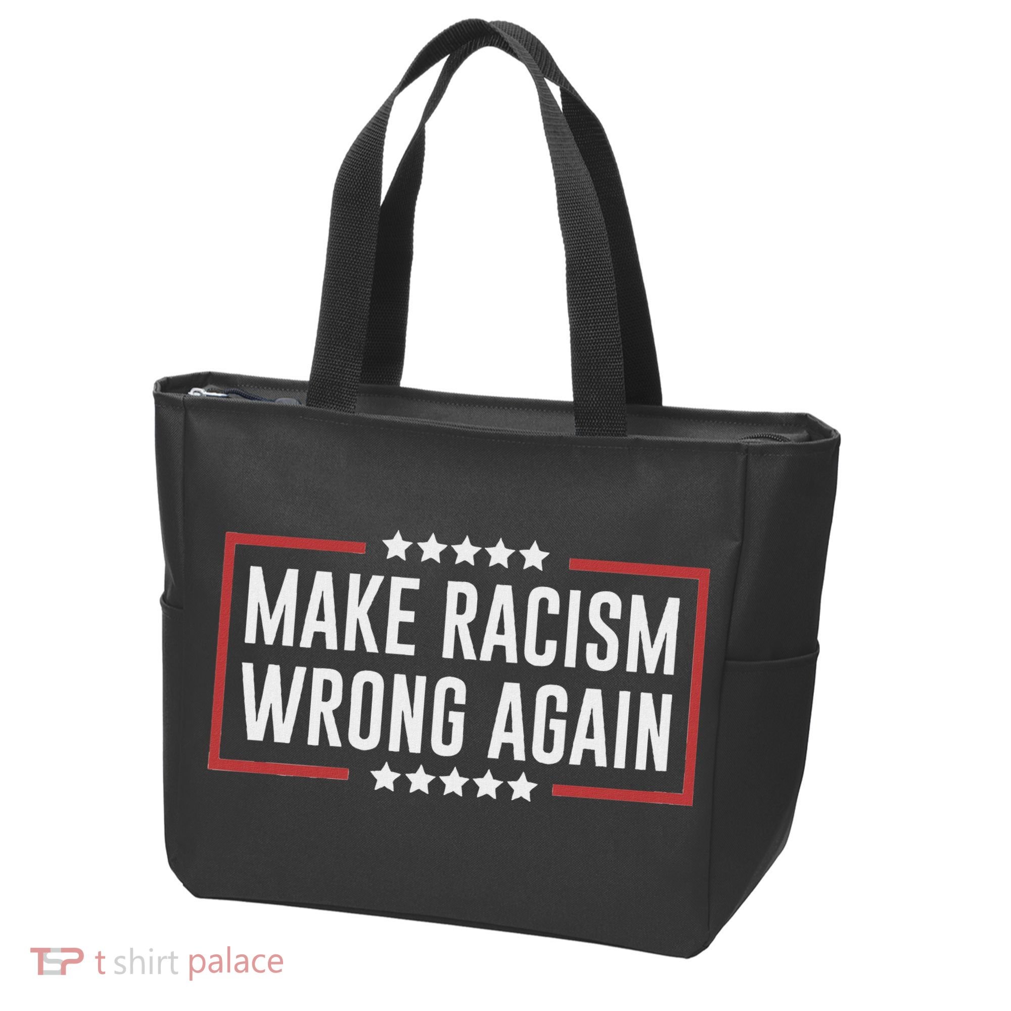 Make Racism Wrong Again Anti Hate Resist Anti Trump Tote Bag