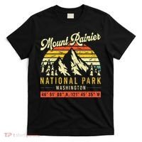 Mount Rainier Washington Vintage Retro National Park T-Shirt thumb 0