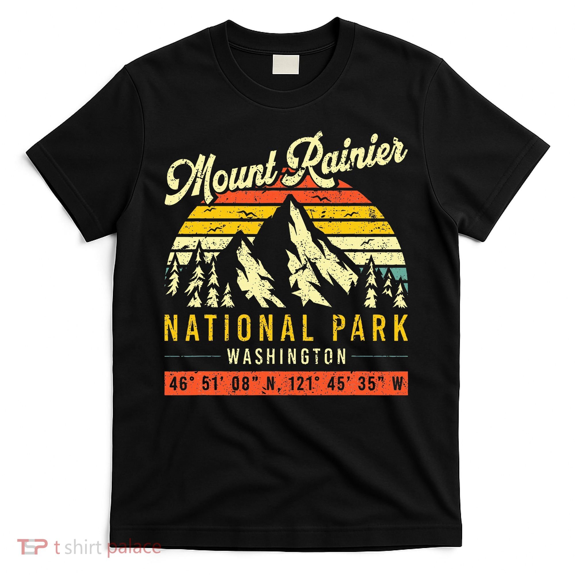Mount Rainier Washington Vintage Retro National Park T-Shirt
