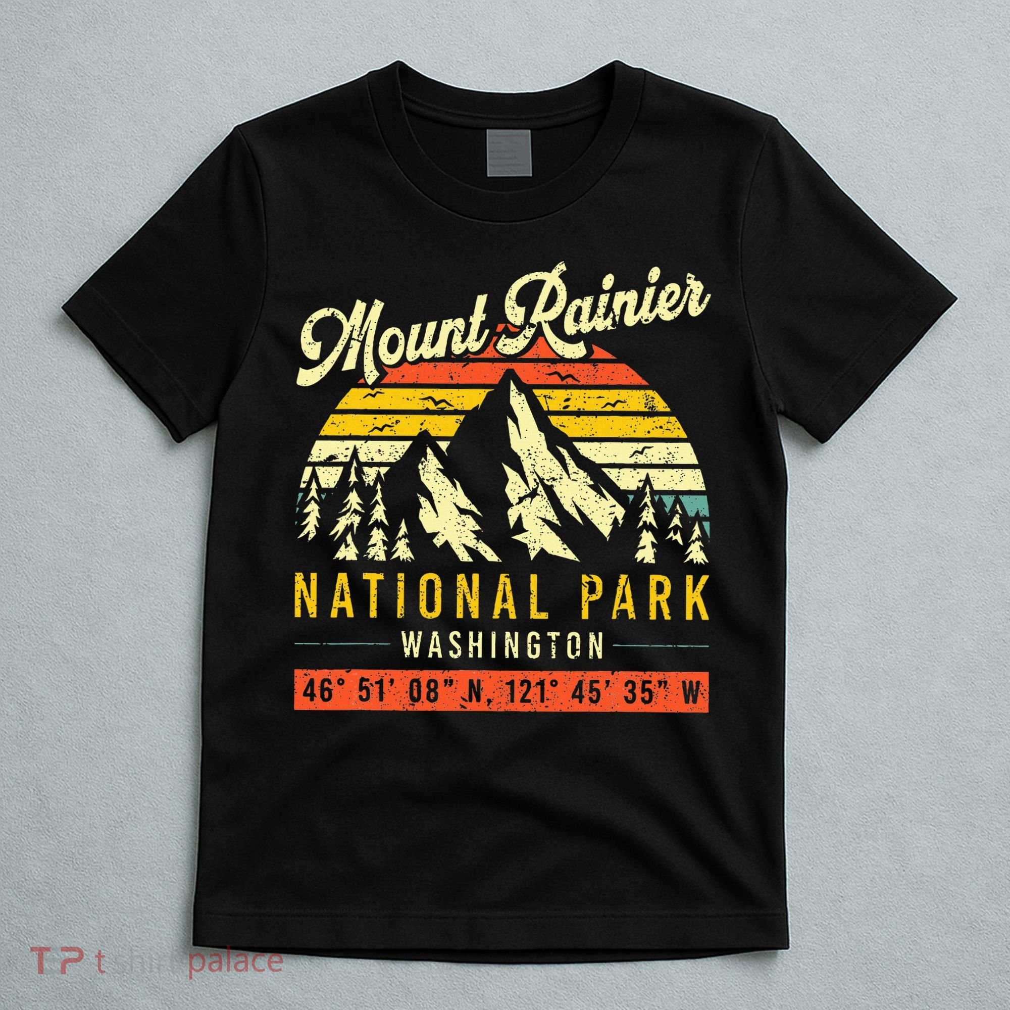 Mount Rainier Washington Vintage Retro National Park T-Shirt