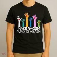 Make Racism Wrong Again Anti Trump Anti Hate T-Shirt thumb 3