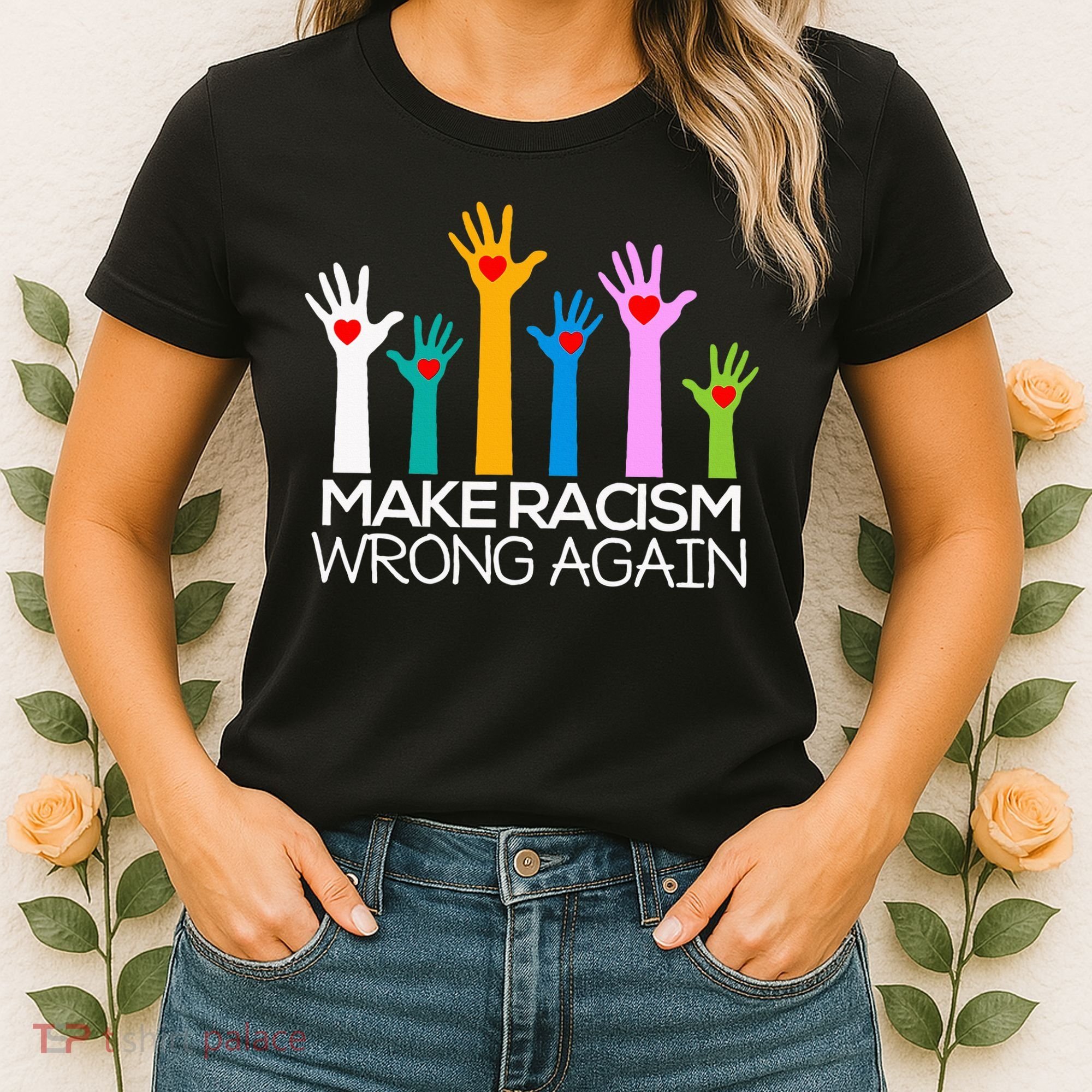 Make Racism Wrong Again Anti Trump Anti Hate Women's T-Shirt
