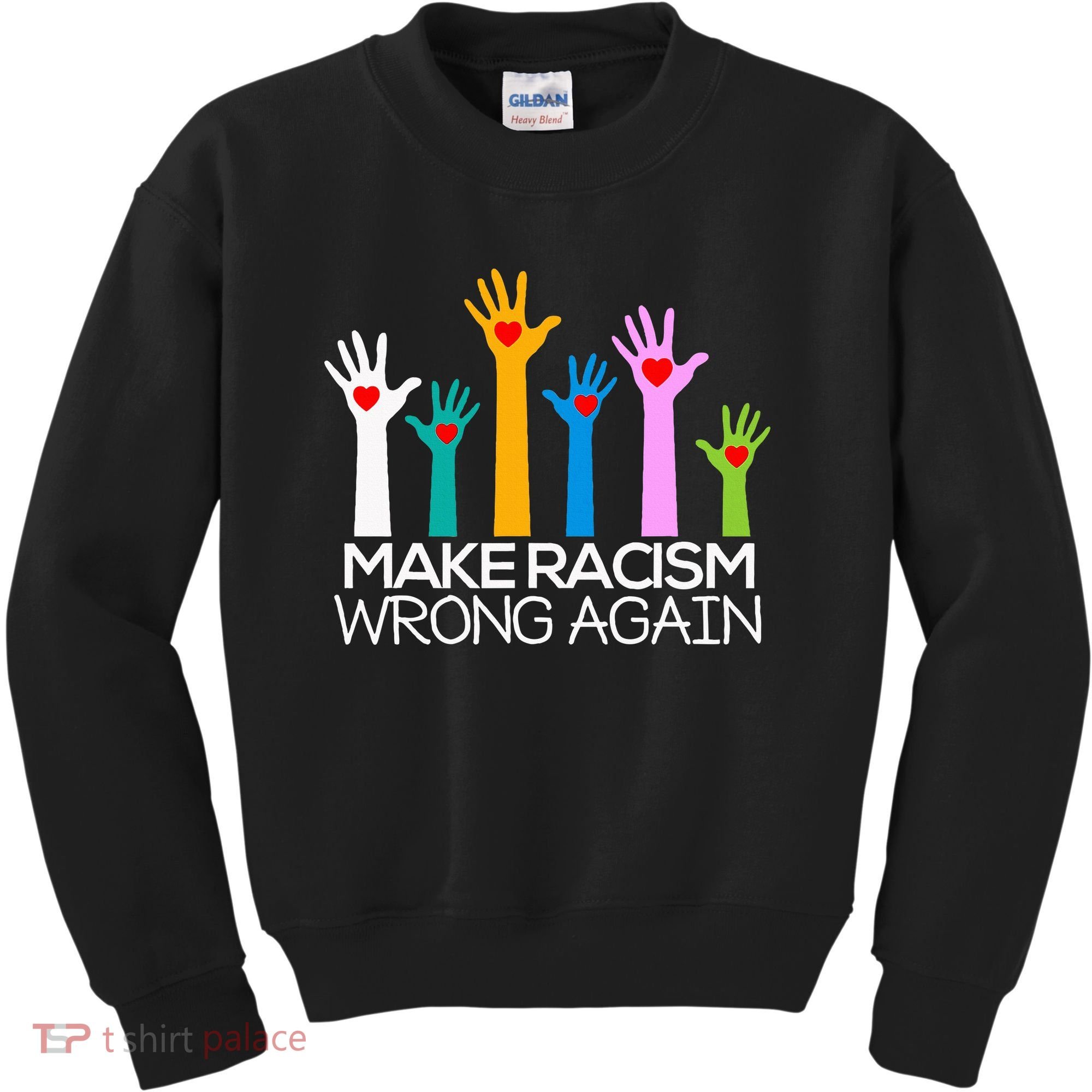 Make Racism Wrong Again Anti Trump Anti Hate Kids Sweatshirt