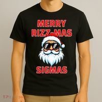 Merry Riz Z Mas Sigmas Santa Claus Merry Christmas T-Shirt thumb 3