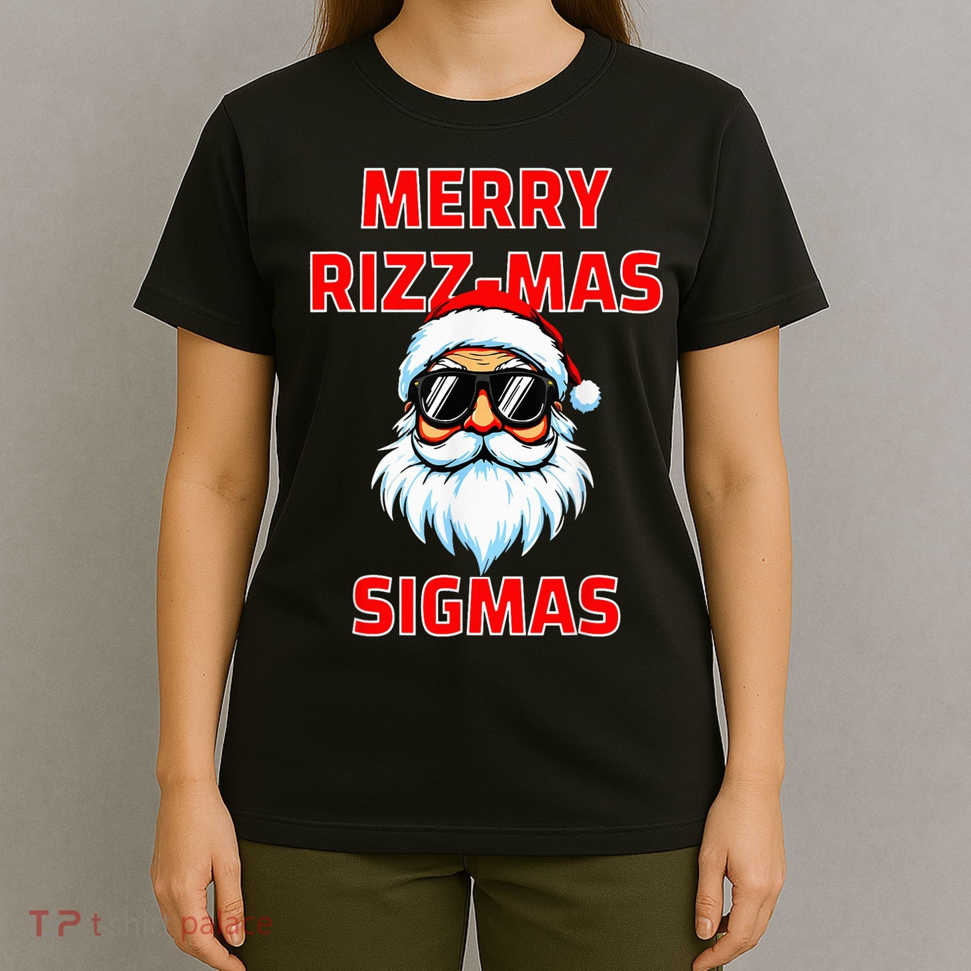 Merry Riz Z Mas Sigmas Santa Claus Merry Christmas T-Shirt